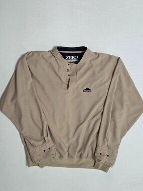 Zero Restriction Wade Hampton Golf Jacket Mens Large Tan Windshirt Pullover